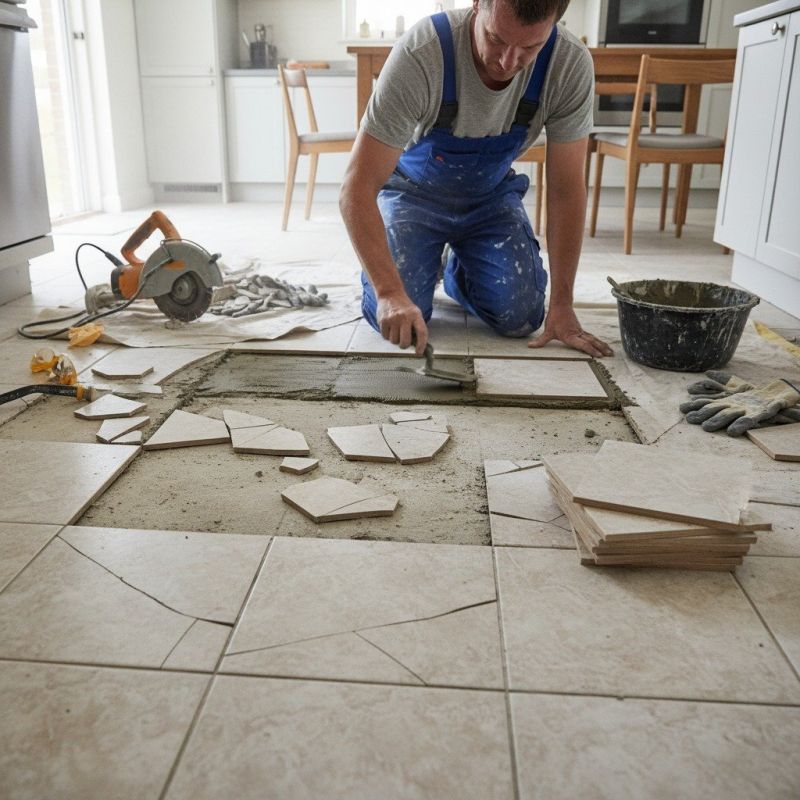 Tile Floor Repair detail